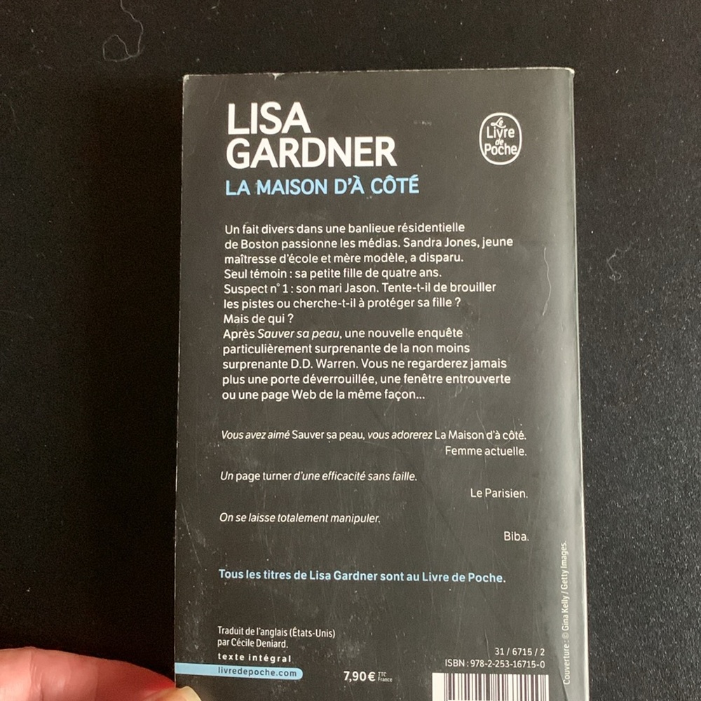 3/10$ Lisa Gardner Thriller Book french - Picture 2 of 3